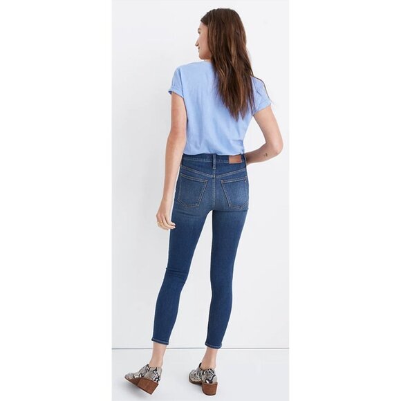 Madewell 9" Mid-Rise Skinny Crop Jeans Sz 23 Button-Front Tencel Denim Edition - Picture 3 of 10